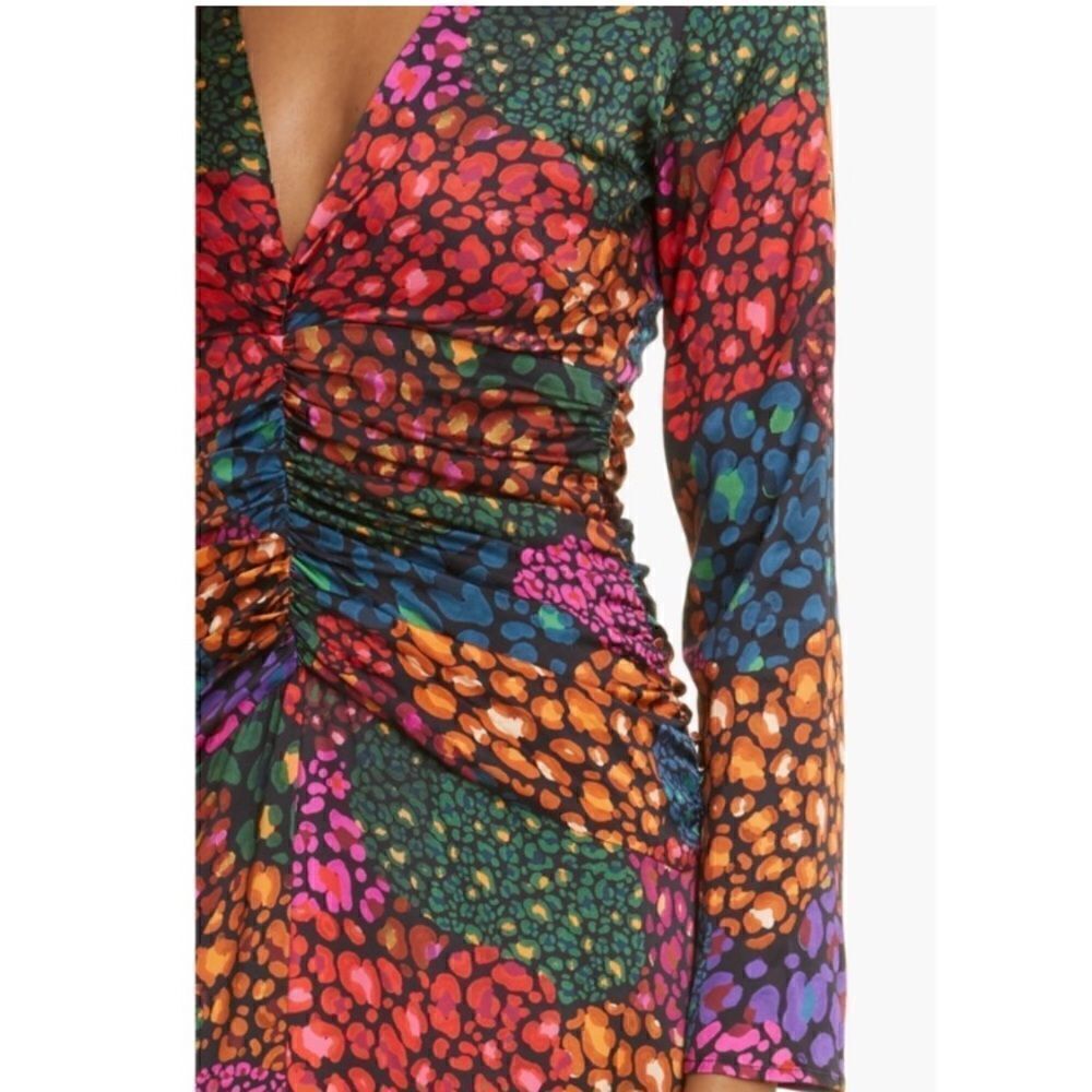 Farm Rio Rainbow Hearts Midi Dress Size S - Picture 4 of 10